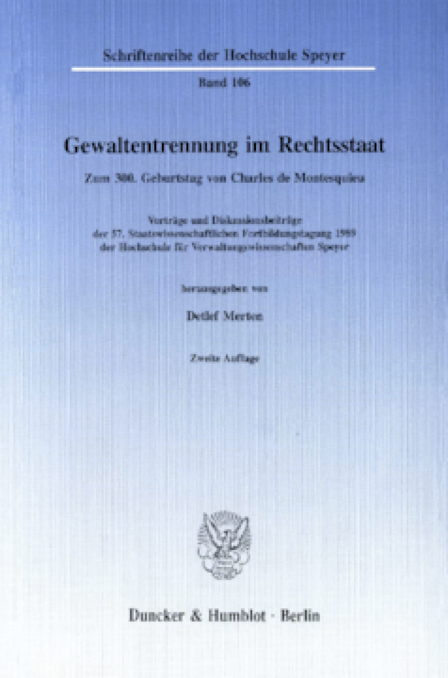 Gewaltentrennung im Rechtsstaat