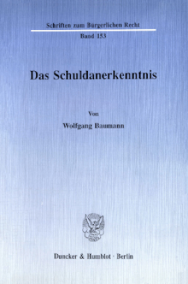 Das Schuldanerkenntnis