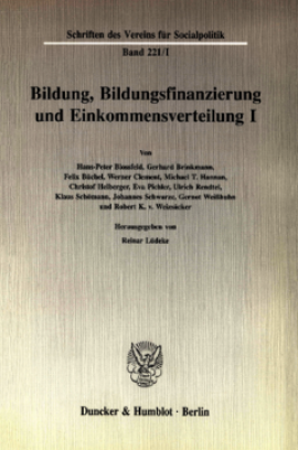 Bildung, Bildungsfinanzierung und Einkommensverteilung I