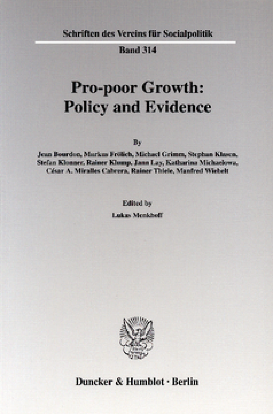 Pro-poor Growth: Policy and Evidence