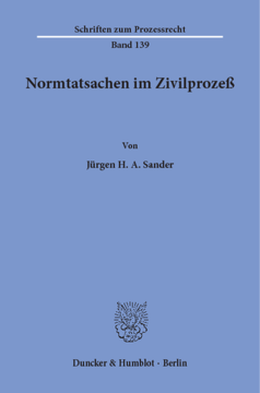 Normtatsachen im Zivilprozeß