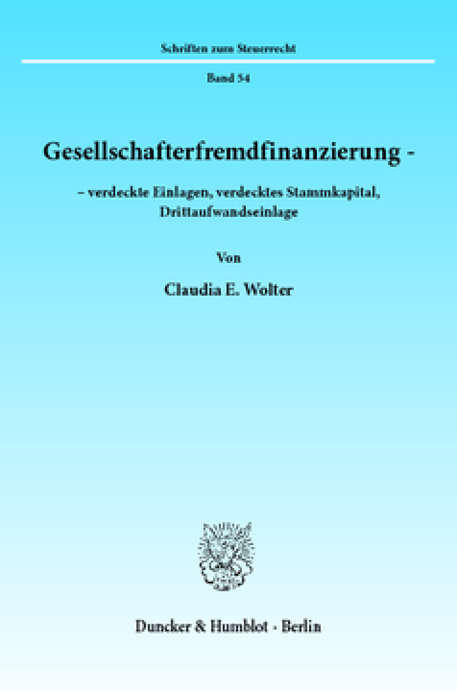 Gesellschafterfremdfinanzierung -