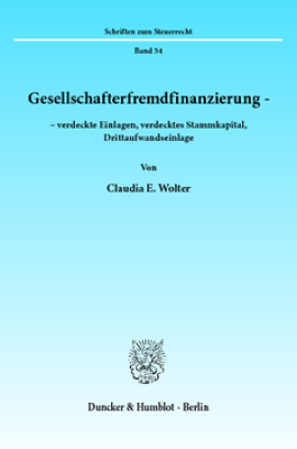Gesellschafterfremdfinanzierung -