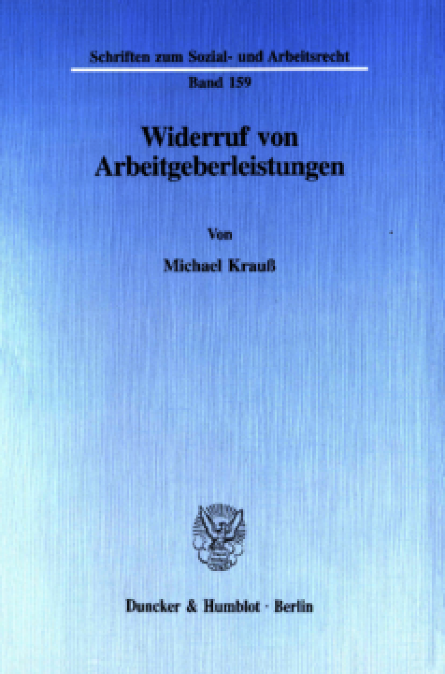 Widerruf von Arbeitgeberleistungen