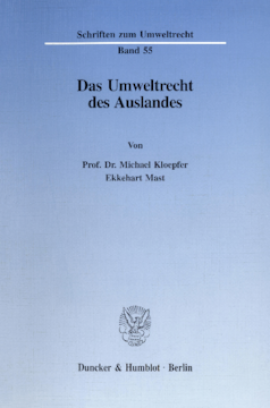 Das Umweltrecht des Auslandes