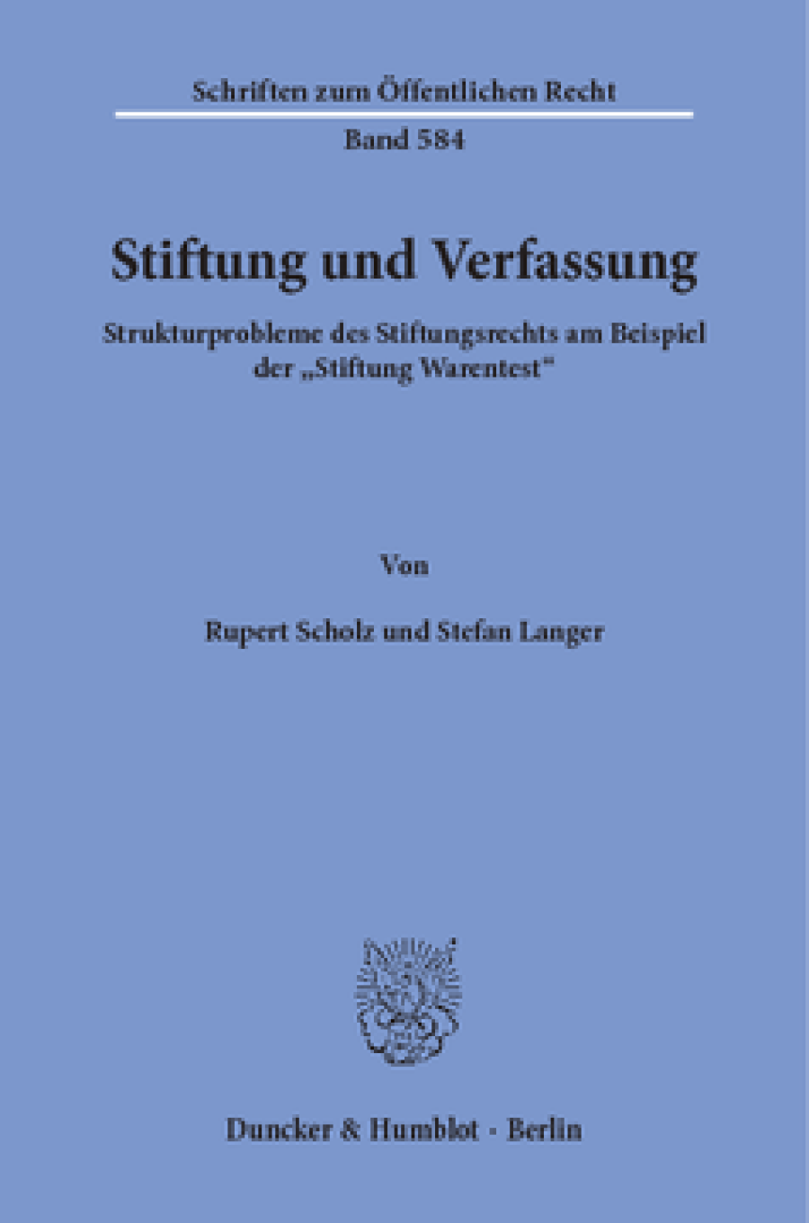 Stiftung und Verfassung