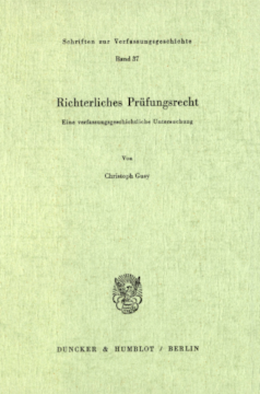 Richterliches Prüfungsrecht