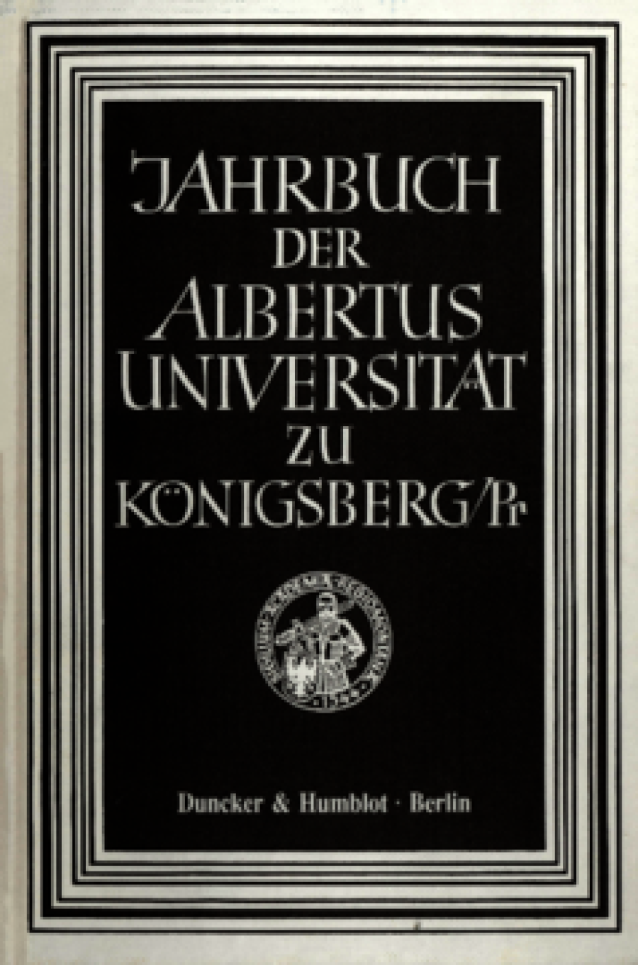Jahrbuch der Albertus-Universität zu Königsberg/Pr