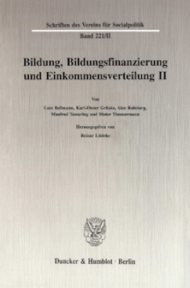 Bildung, Bildungsfinanzierung und Einkommensverteilung II