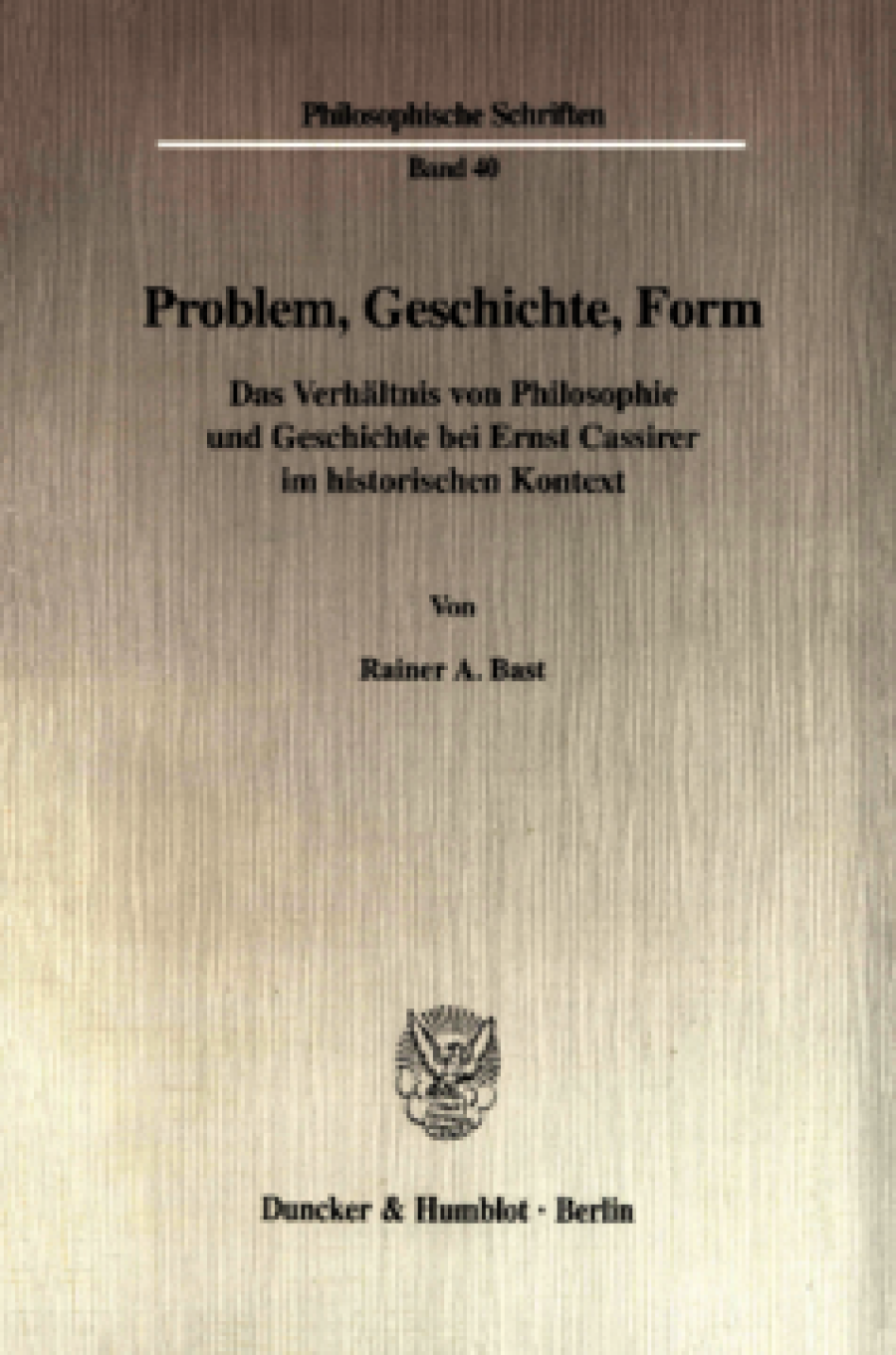 Problem, Geschichte, Form