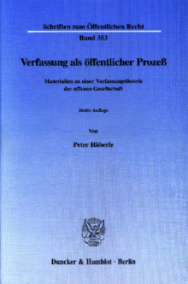 Verfassung als öffentlicher Prozeß