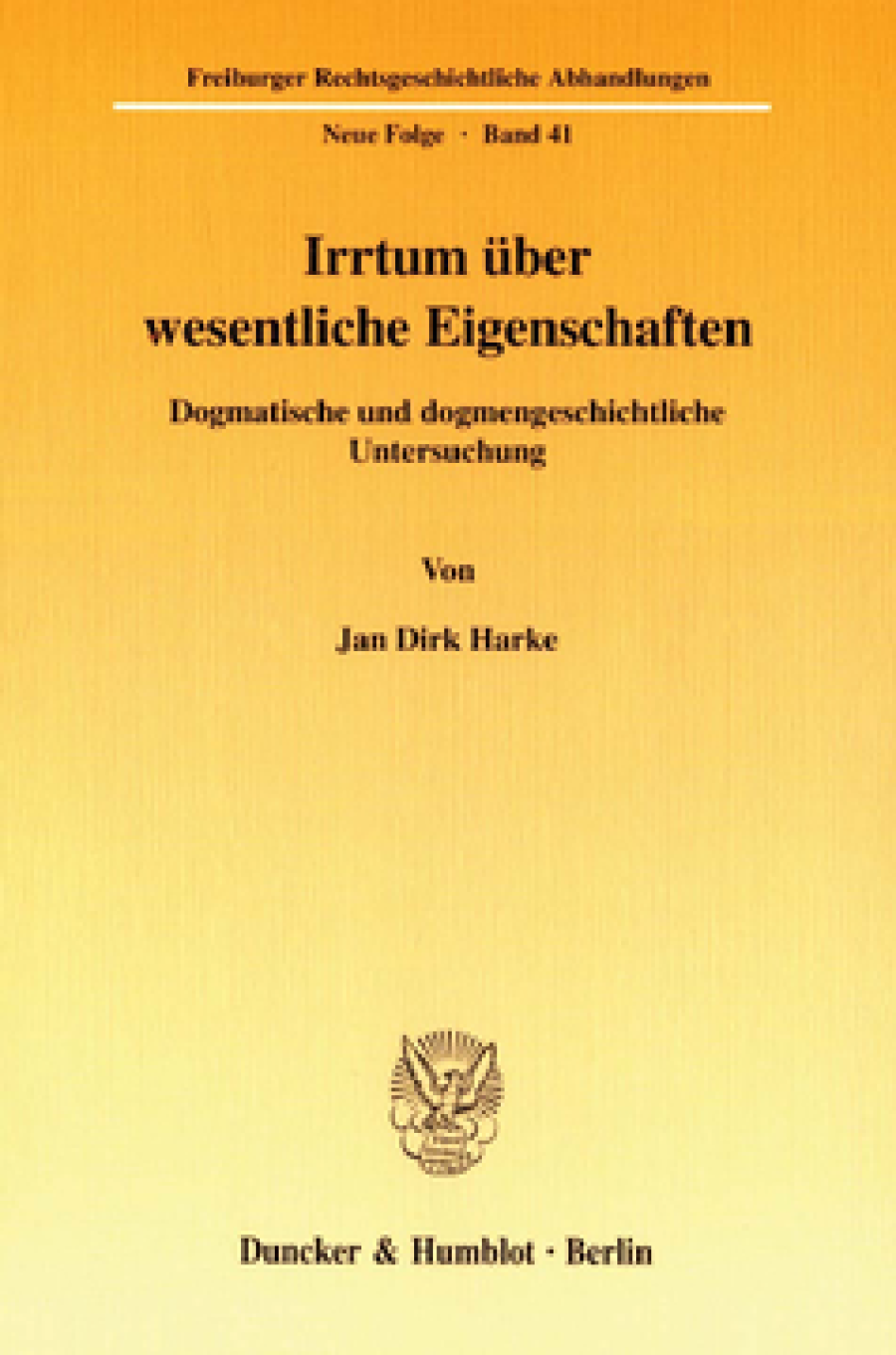 Irrtum über wesentliche Eigenschaften