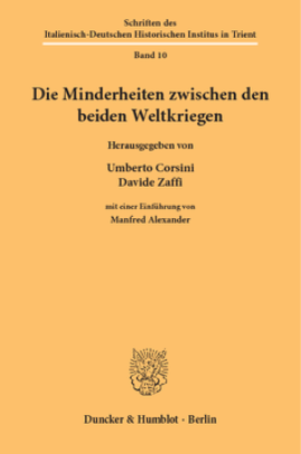 Die Minderheiten zwischen den beiden Weltkriegen