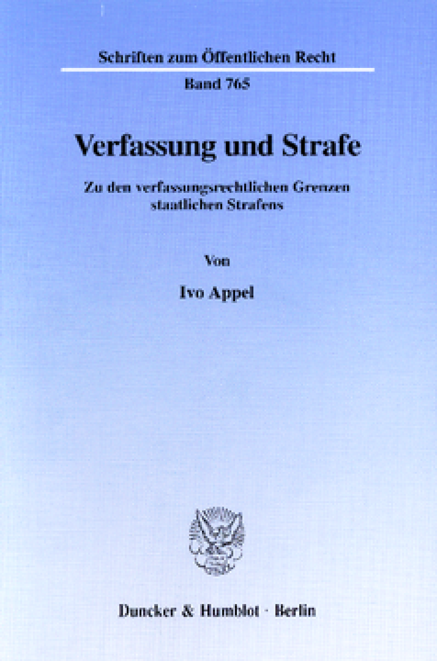 Verfassung und Strafe