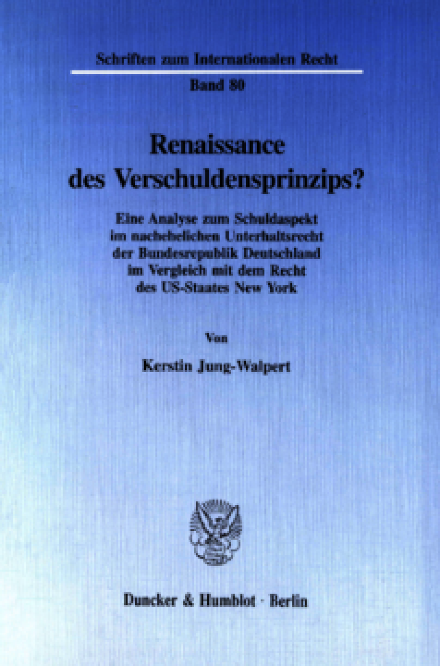 Renaissance des Verschuldensprinzips?