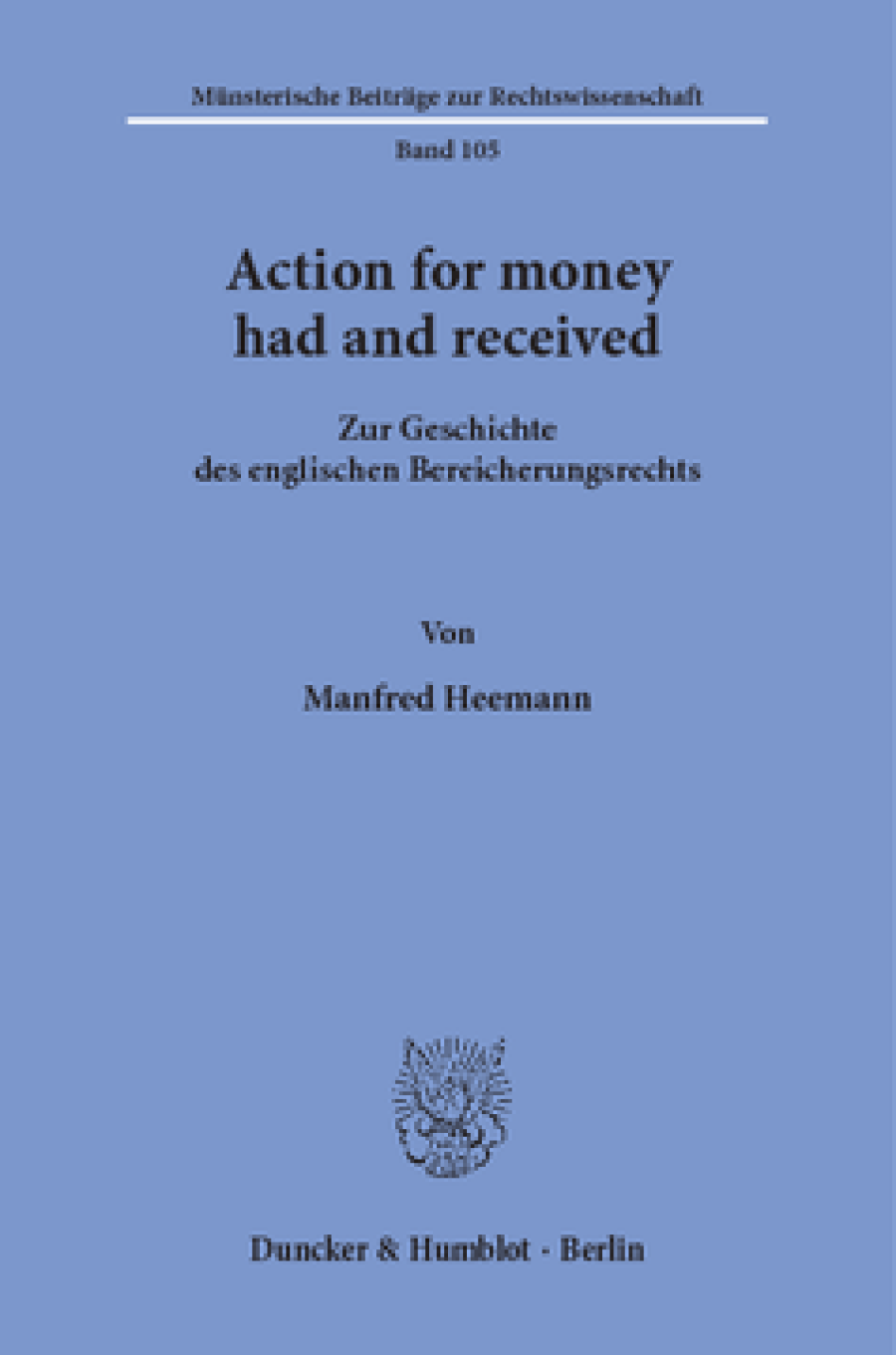 Action for money had and received