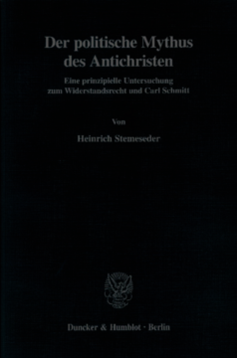 Der politische Mythus des Antichristen