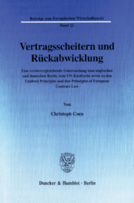 Vertragsscheitern und Rückabwicklung