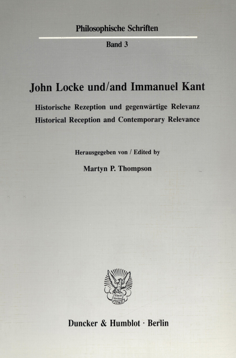 John Locke und / and Immanuel Kant
