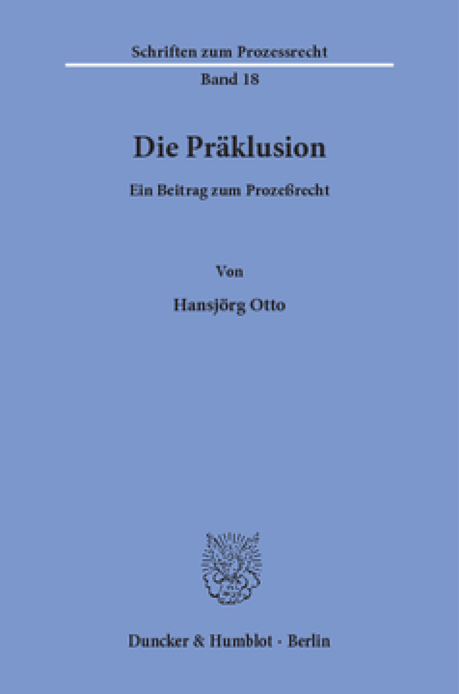 Die Präklusion