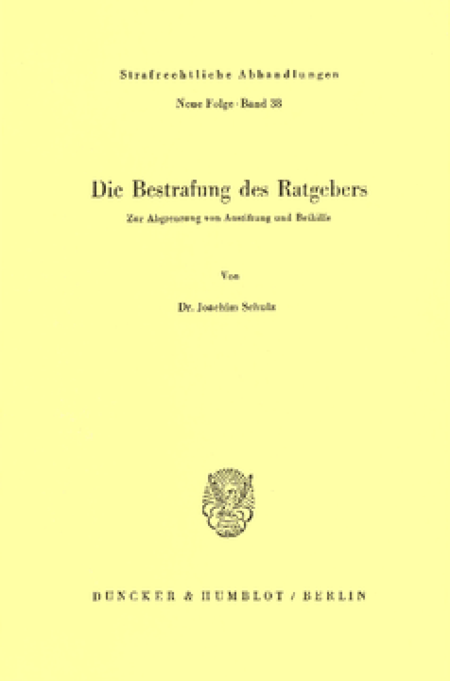 Die Bestrafung des Ratgebers