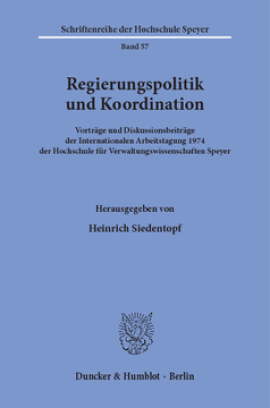 Regierungspolitik und Koordination