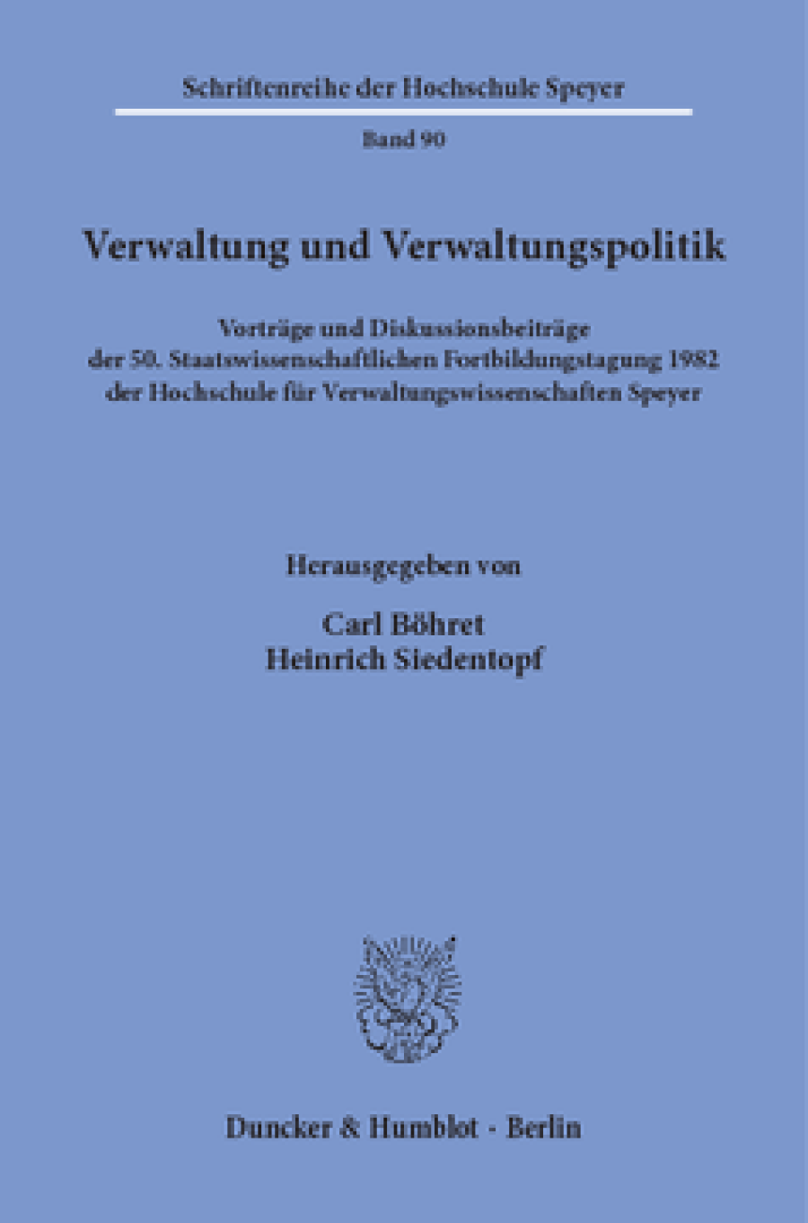 Verwaltung und Verwaltungspolitik
