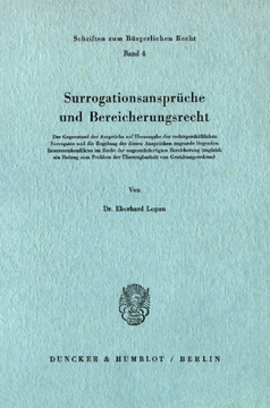 Surrogationsansprüche und Bereicherungsrecht