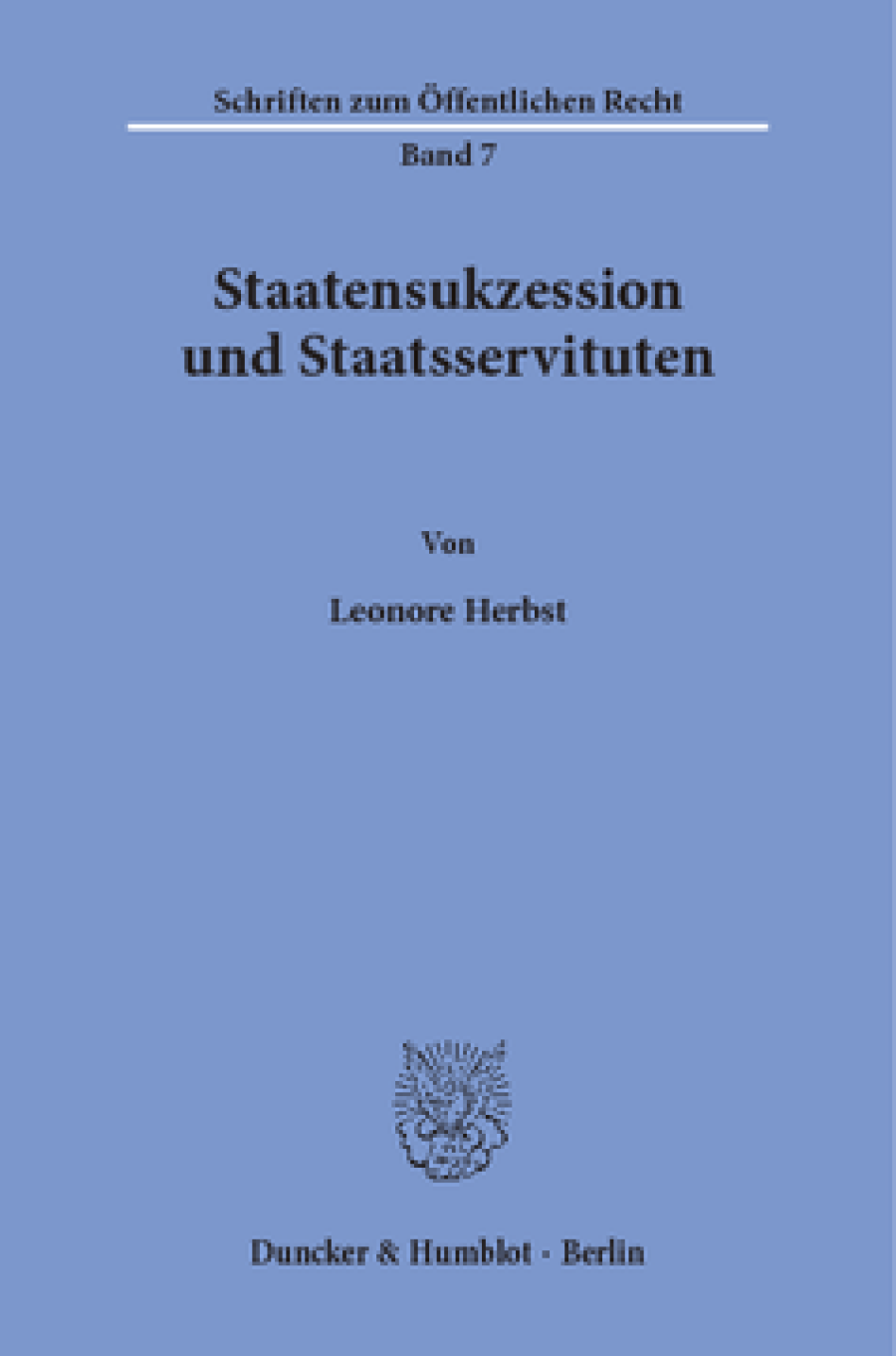 Staatensukzession und Staatsservituten