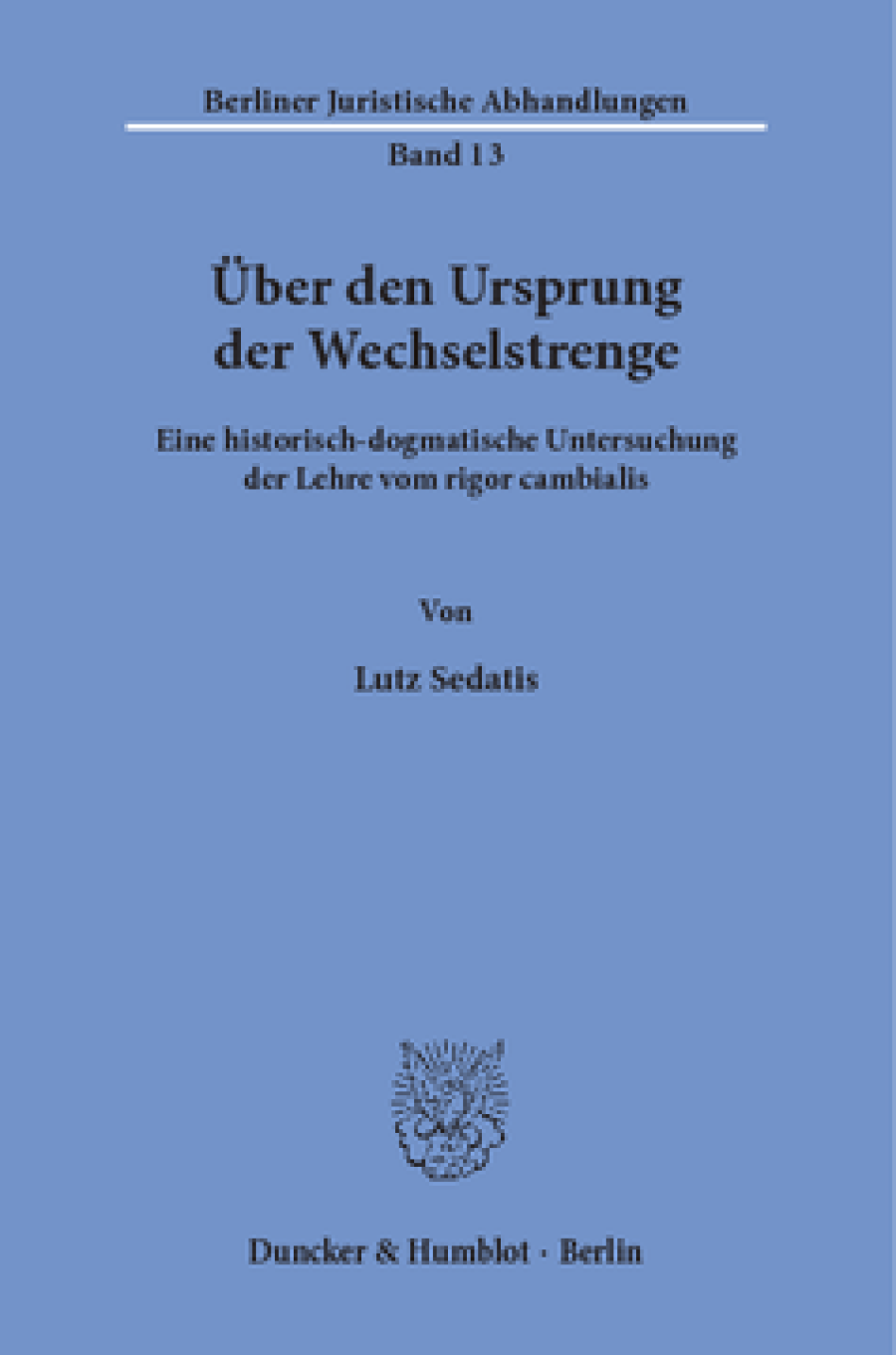 Über den Ursprung der Wechselstrenge