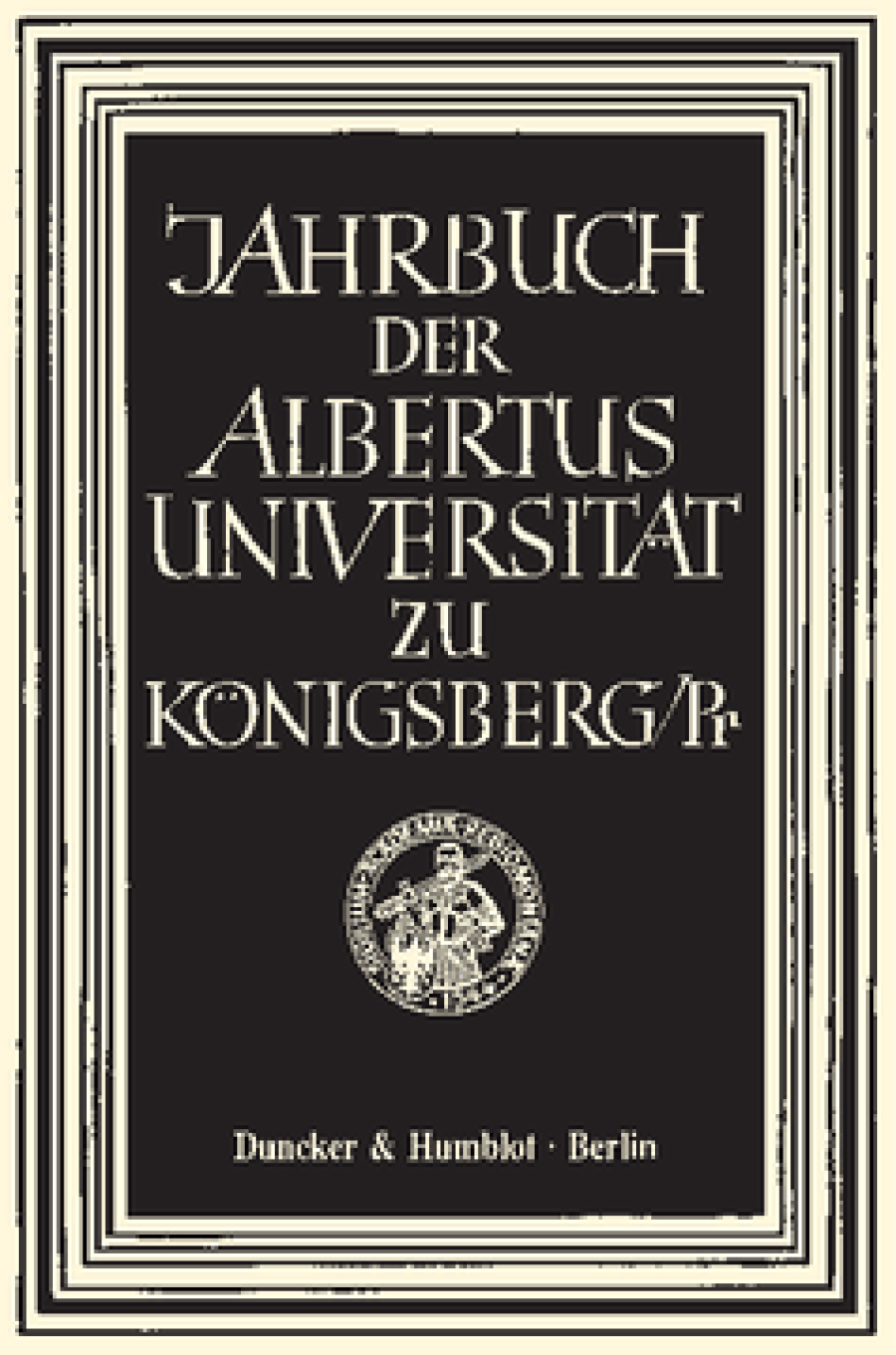 Jahrbuch der Albertus-Universität zu Königsberg/Pr