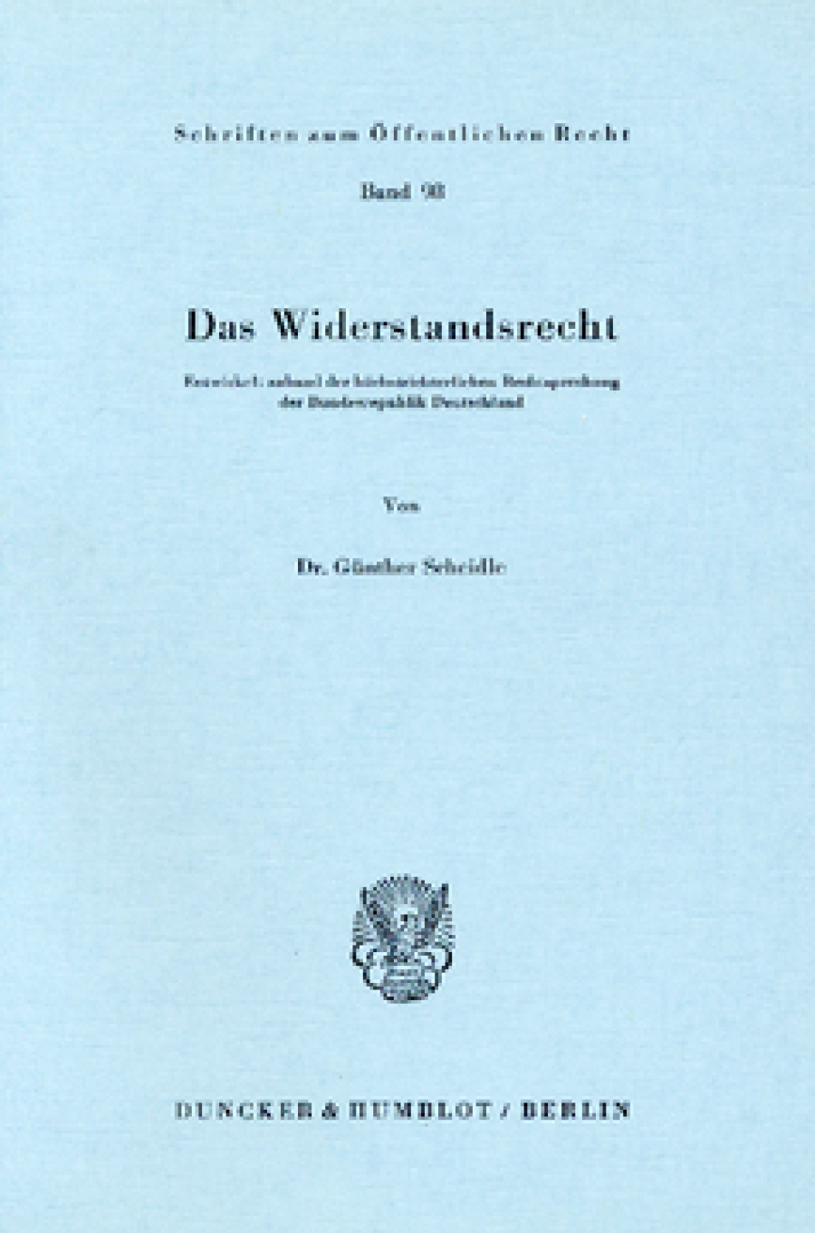 Das Widerstandsrecht