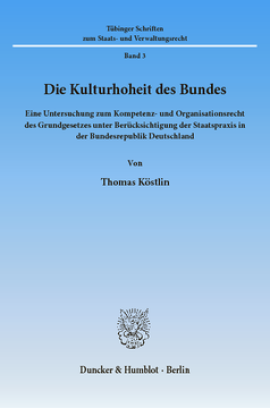 Die Kulturhoheit des Bundes