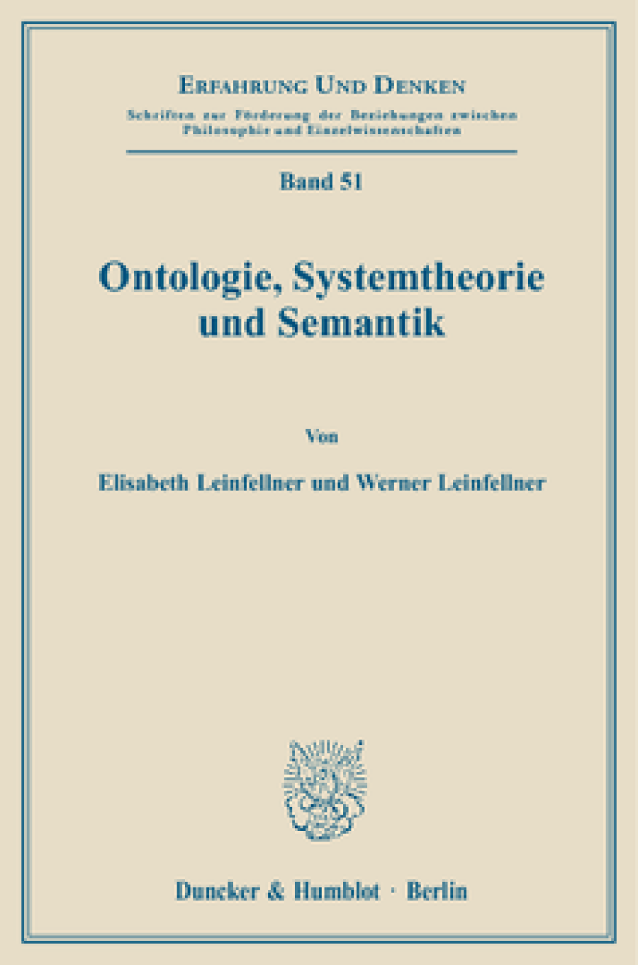 Ontologie, Systemtheorie und Semantik