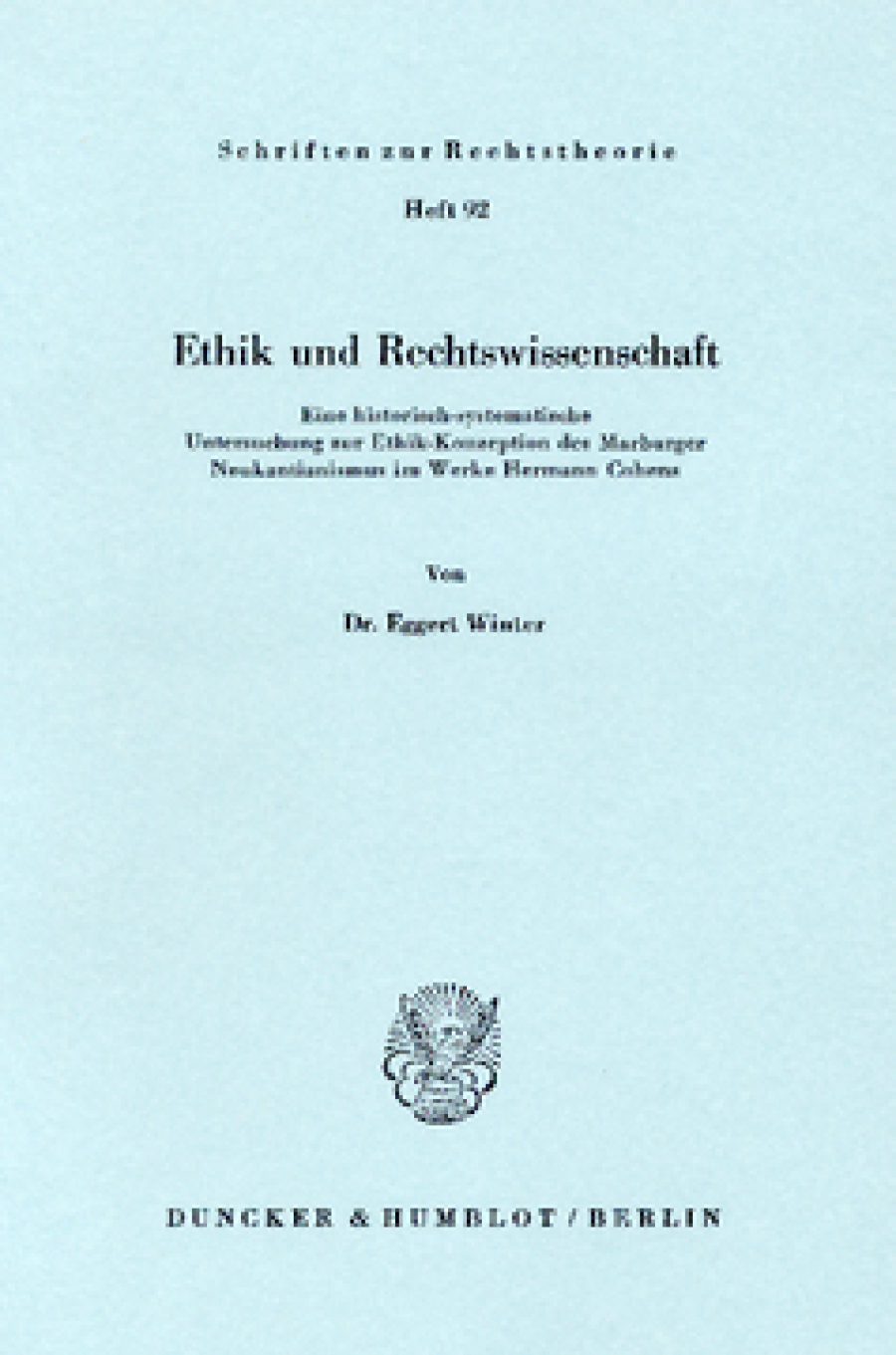 Ethik und Rechtswissenschaft