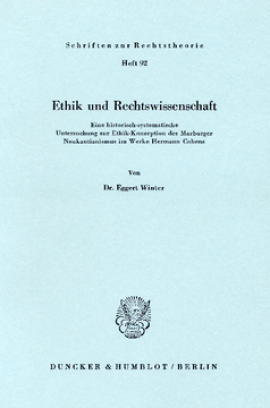 Ethik und Rechtswissenschaft