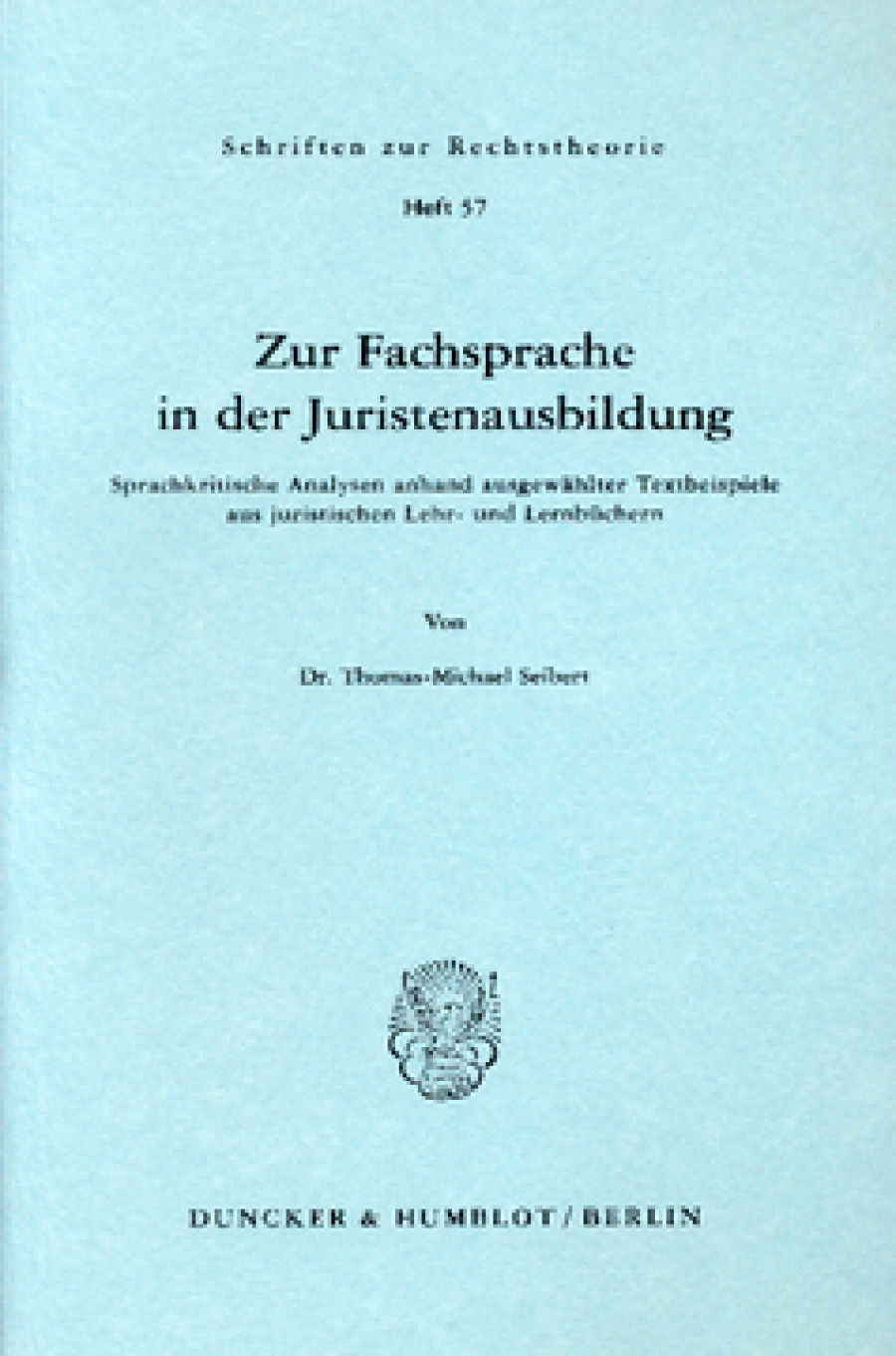 Zur Fachsprache in der Juristenausbildung