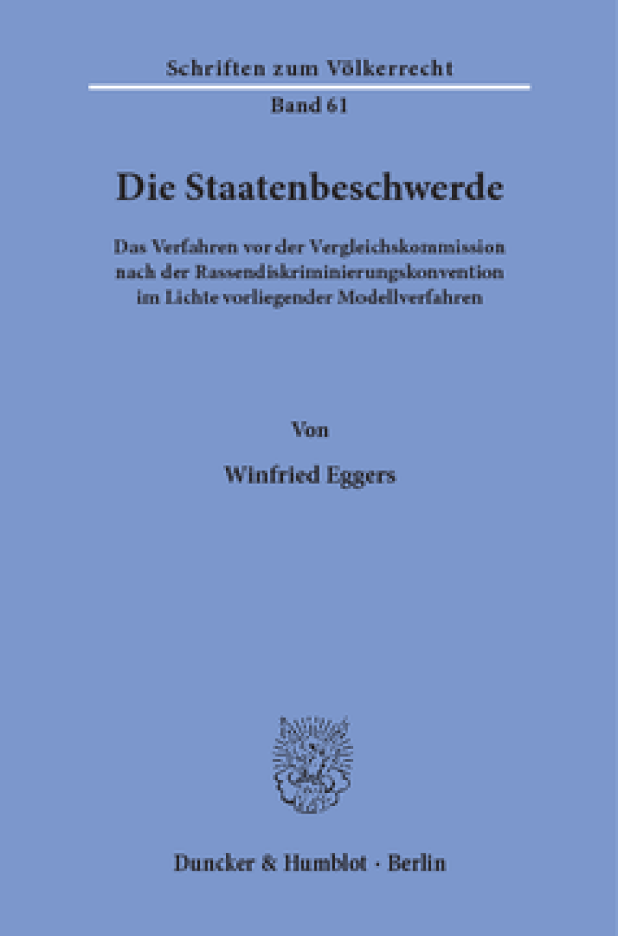 Die Staatenbeschwerde