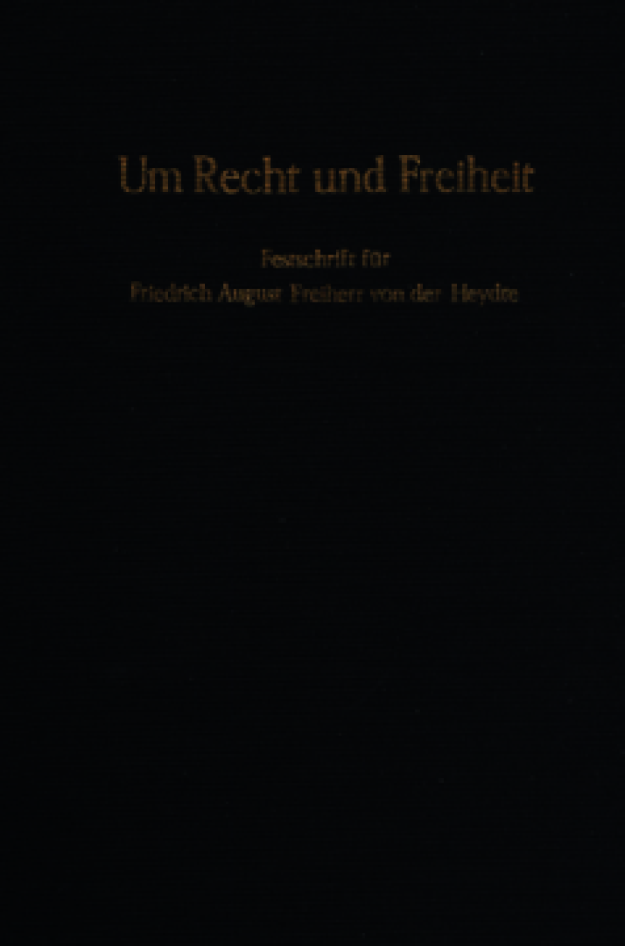 Um Recht und Freiheit