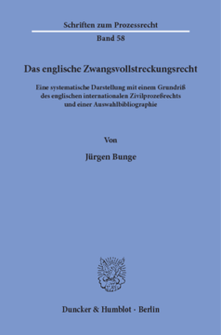Das englische Zwangsvollstreckungsrecht