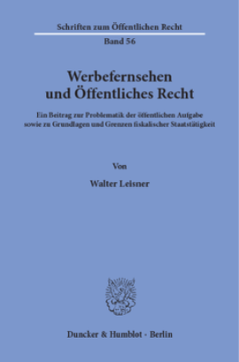Werbefernsehen und Öffentliches Recht