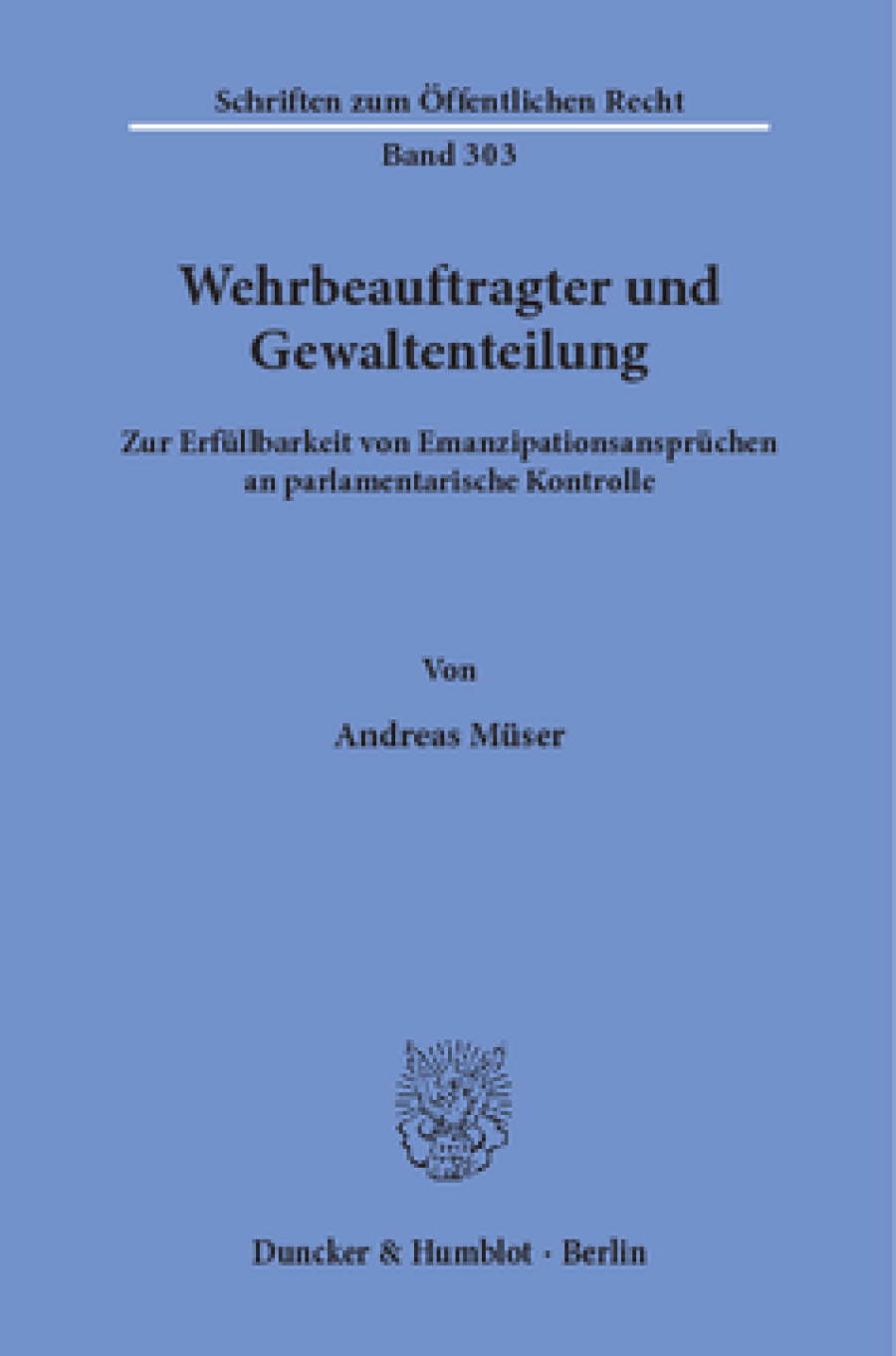 Wehrbeauftragter und Gewaltenteilung