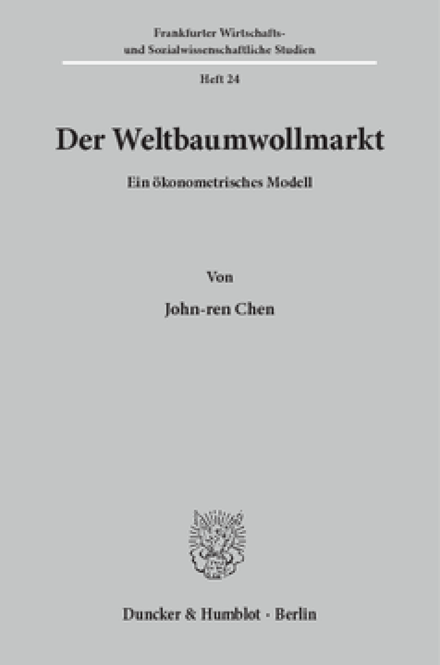 Der Weltbaumwollmarkt