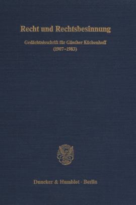Recht und Rechtsbesinnung