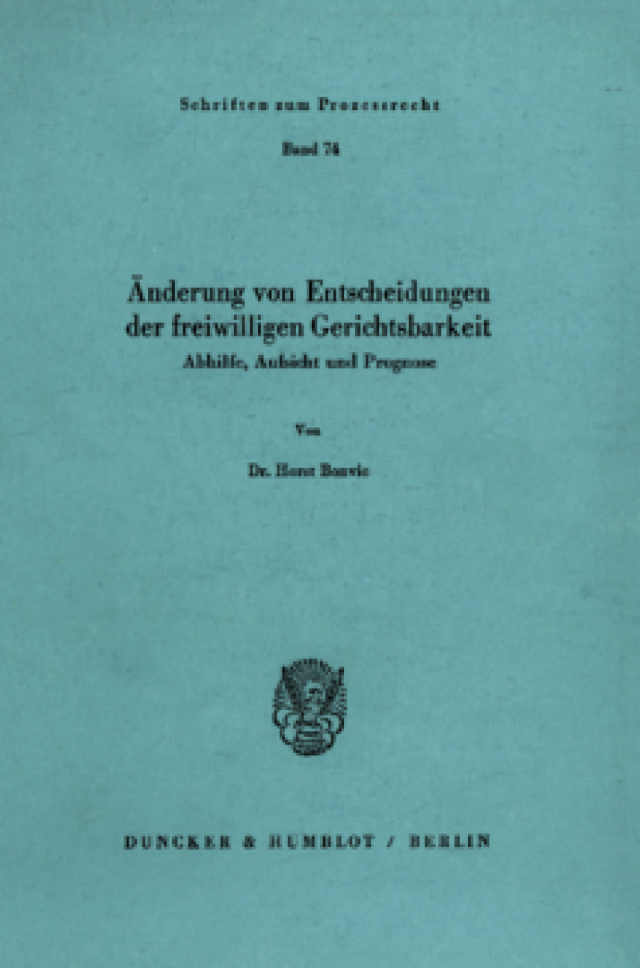 Änderung von Entscheidungen der freiwilligen Gerichtsbarkeit