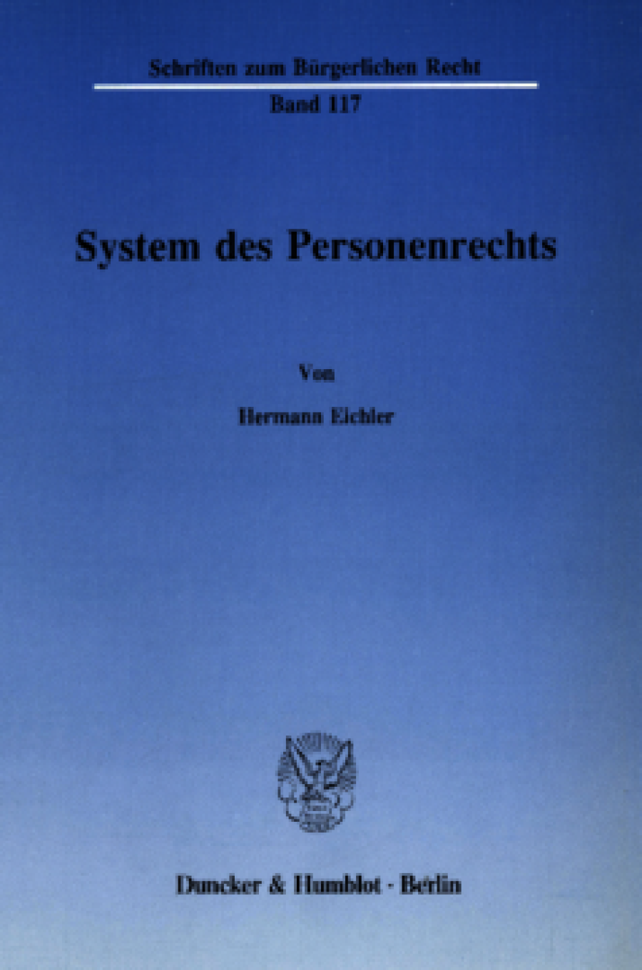 System des Personenrechts