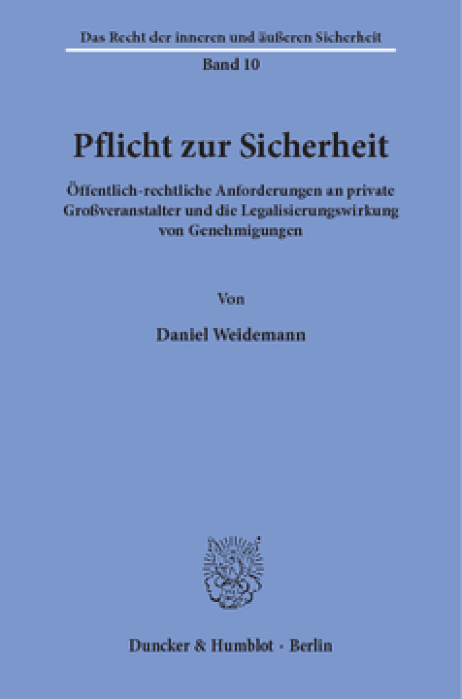 Pflicht zur Sicherheit