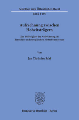 Aufrechnung zwischen Hoheitsträgern