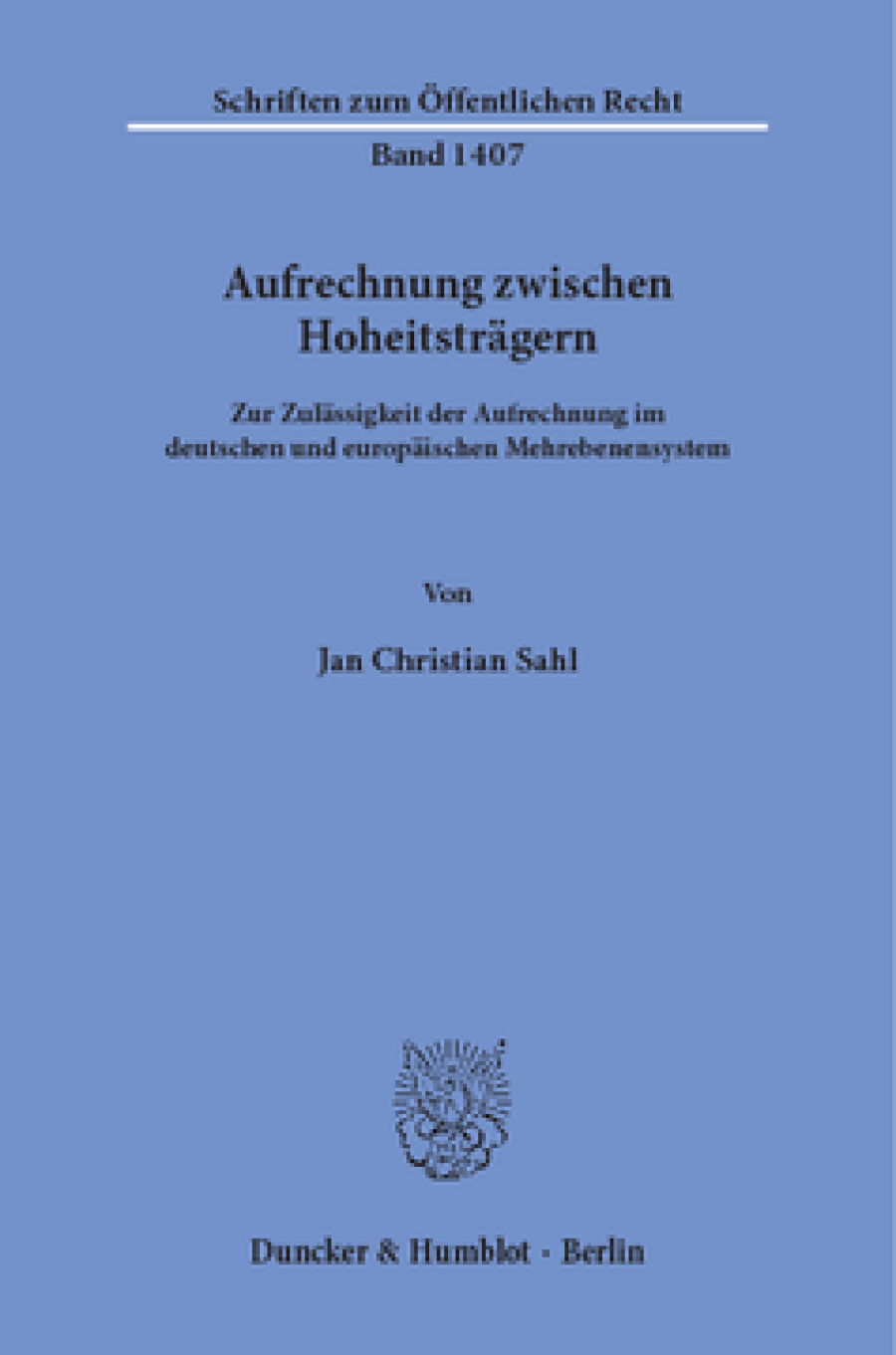 Aufrechnung zwischen Hoheitsträgern