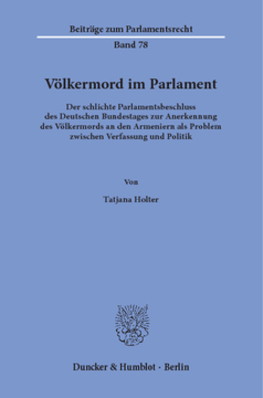 Völkermord im Parlament